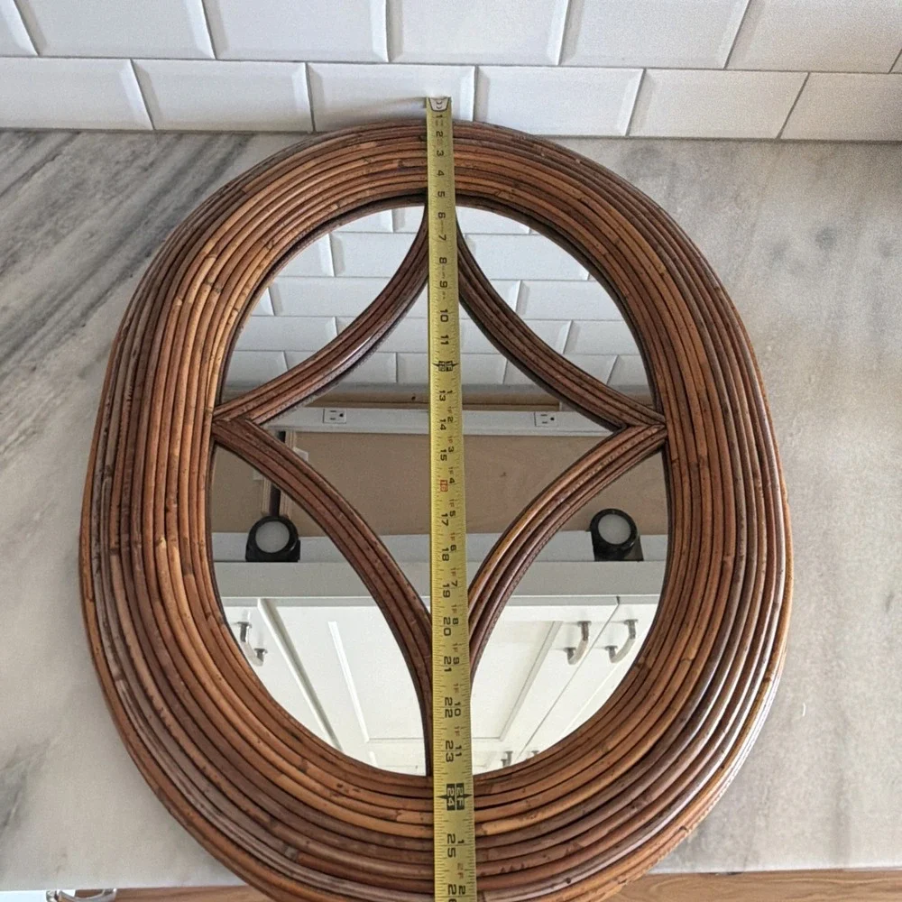 Stunning Rare Vintage Bamboo/pencil Reed Mirror GW997
